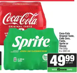 Spar Coca-Cola Original Taste, Coke Zero, Fanta, Sprite or Stoney offer