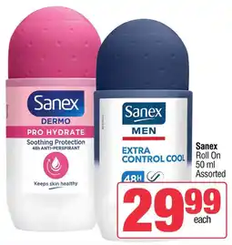 Spar Sanex Roll On Assorted offer