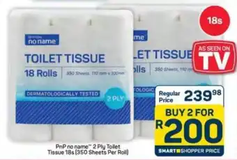 Pick n Pay Hypermarket PnP no name 2 Ply Toilet Tissue offer