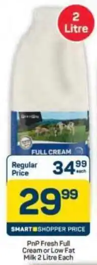 Pick n Pay Hypermarket PnP Fresh Full Cream or Low Fat Milk offer