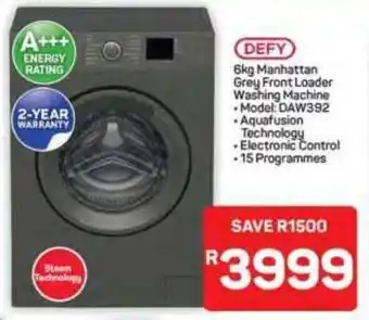 Pick n Pay Hypermarket Defy Manhattan Grey Front Loader Washing Machine offer