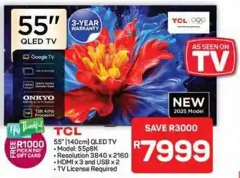 Pick n Pay Hypermarket TCL 55" QLED TV offer