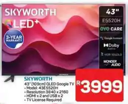 Pick n Pay Hypermarket Skyworth 43" QLED Google TV offer