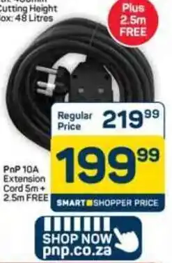 Pick n Pay Hypermarket PnP 10A Extension Cord offer