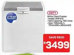 Pick n Pay Hypermarket Defy White Chest Freezer offer