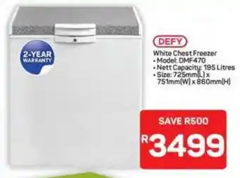Pick n Pay Hypermarket Defy White Chest Freezer offer