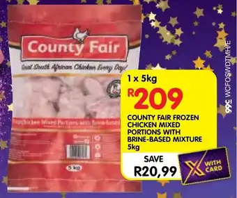 Shoprite County fair frozen chicken mixed portions with brine-based mixture offer