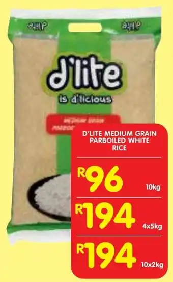 Shoprite D'lite medium grain parboiled white rice offer