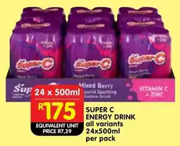 Shoprite Super c energy drink offer