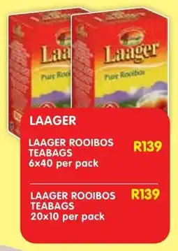 Shoprite Laager rooibos teabags offer