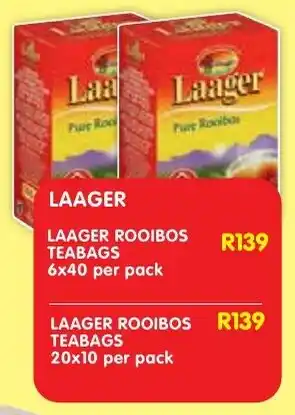 Shoprite Laager rooibos teabags offer