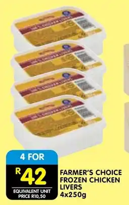 Shoprite Farmer's choice frozen chicken livers offer