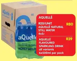 Shoprite Aquellé natural still water offer