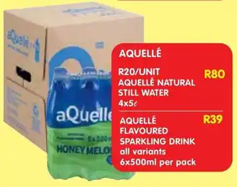 Shoprite Aquellé natural still water offer