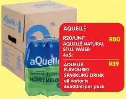 Shoprite Aquellé flavoured sparkling drink offer