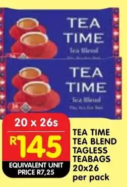 Shoprite Tea time tea blend tagless teabags offer