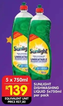 Shoprite Sunlight dishwashing liquid offer