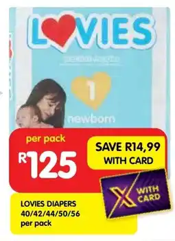 Shoprite Lovies diapers offer