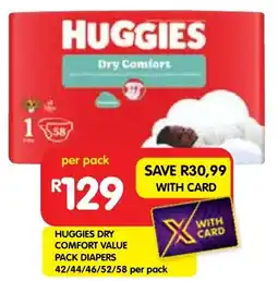 Shoprite Huggies dry comfort value pack diapers offer