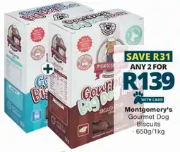 Checkers Montgomery's Gourmet Dog Biscuits offer