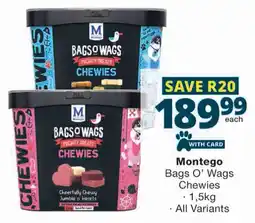 Checkers Montego Bags O' Wags Chewies offer