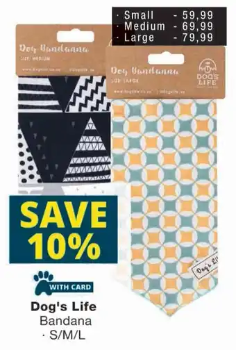 Checkers Dog's Life Bandana offer