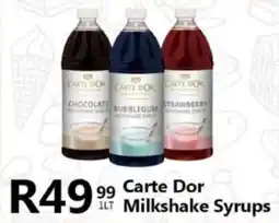 Take 'n Pay Carte Dor Milkshake Syrups offer