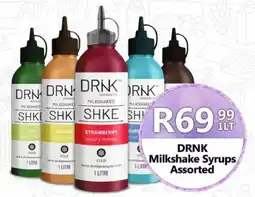 Take 'n Pay DRNK Milkshake Syrups Assorted offer