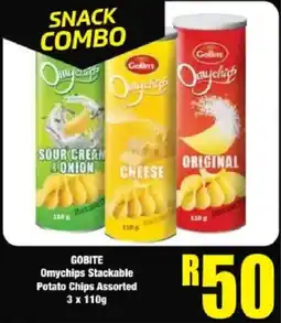Boxer Gobite Omychips Stackable Potato Chips Assorted offer