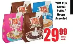 Boxer Yum Fun Cereal Puffs/ Hoops Assorted offer