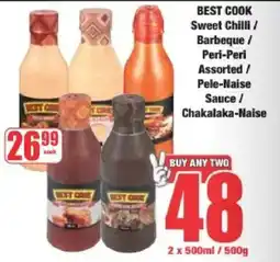 Boxer Best Cook Sweet Chilli/ Barbeque/ Peri-Peri Assorted/ Pele-Naise Sauce/ Chakalaka-Naise offer