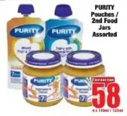 Boxer Purity Pouches/ 2nd Food Jars Assorted offer