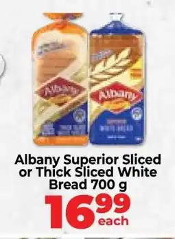 Food Lover's Market Albany Superior Sliced or Thick Sliced White Bread 700 g offer