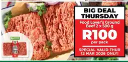 Food Lover's Market Food Lover’s Ground Beef 2 x 500 g offer