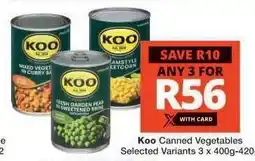 Checkers Koo Canned Vegetables offer