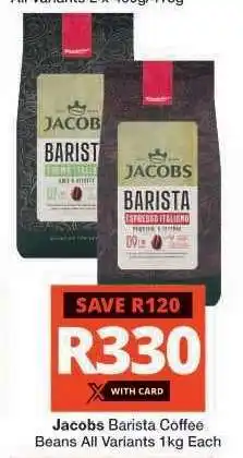 Checkers Jacobs Barista Coffee Beans offer