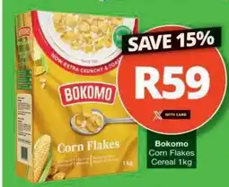 Checkers Bokomo Corn Flakes Cereal 1kg offer
