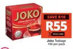 Checkers JOKO TEABAGS offer