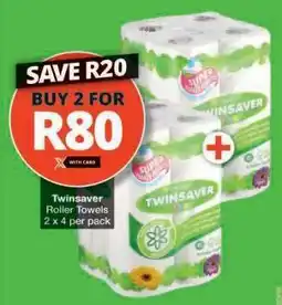 Checkers TWINSAVER ROLLER TOWELS offer