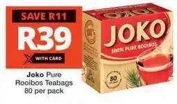 Checkers Joko Pure Rooibos Teabags offer