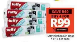 Checkers Tuffy Kitchen Bin Bags offer