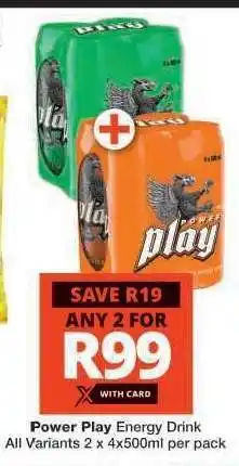 Checkers Power Play Energy Drink offer