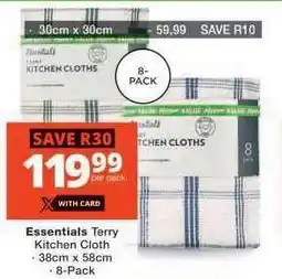 Checkers Essentials Terry Kitchen Cloth offer