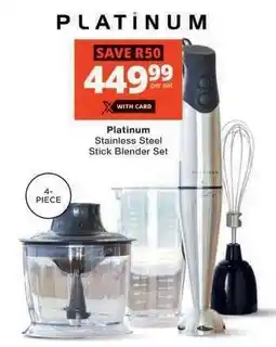 Checkers Platinum Stainless Steel Stick Blender Set offer