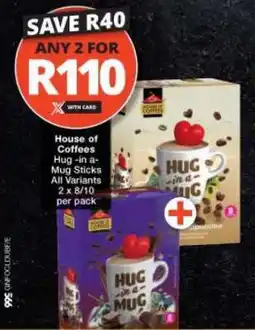 Checkers House of Coffees Hug-in-a-Mug Sticks offer