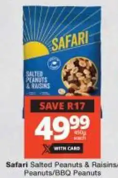 Checkers Safari Salted Peanuts & Raisins offer