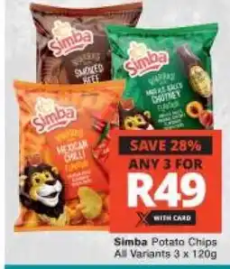 Checkers SIMBA POTATO CHIPS offer