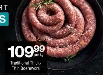 Checkers Traditional Thick/Thin Boerewors offer