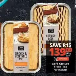 Checkers Café Culture Fresh Pies offer