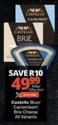 Checkers Castello Blue/Camembert/Brie Cheese offer